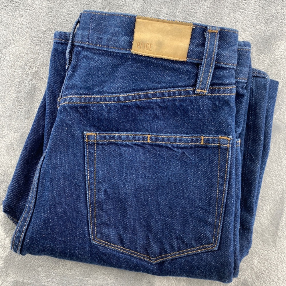 PAIGE Dark Blue Wide Leg Flare Jeans